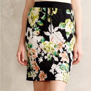 Anthropologie Floral Pencil skirt Size L